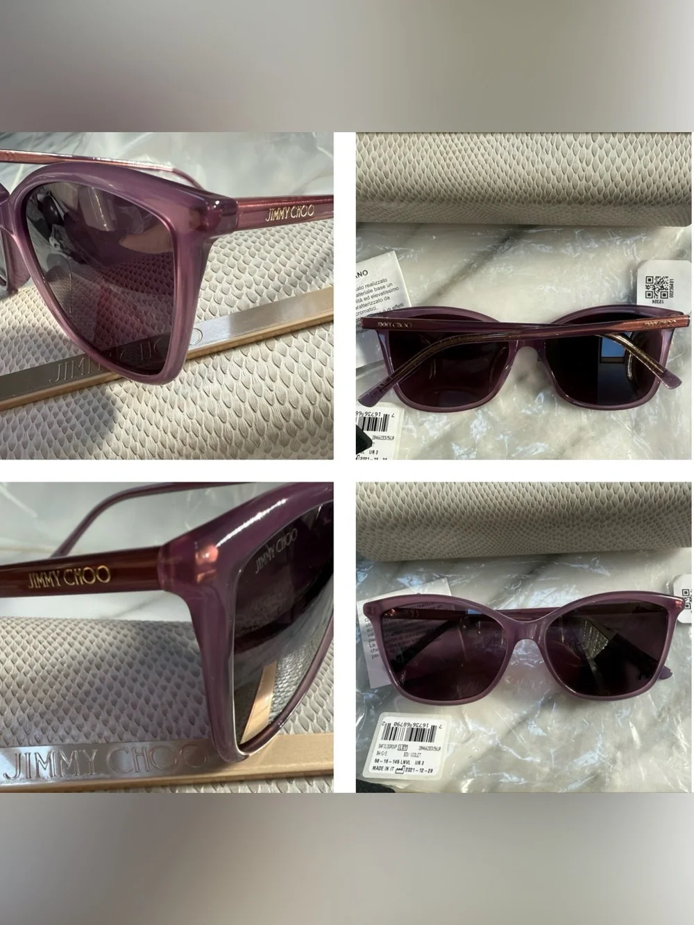 Jimmy Choo Lavender Cat-Eye Sunglasses
